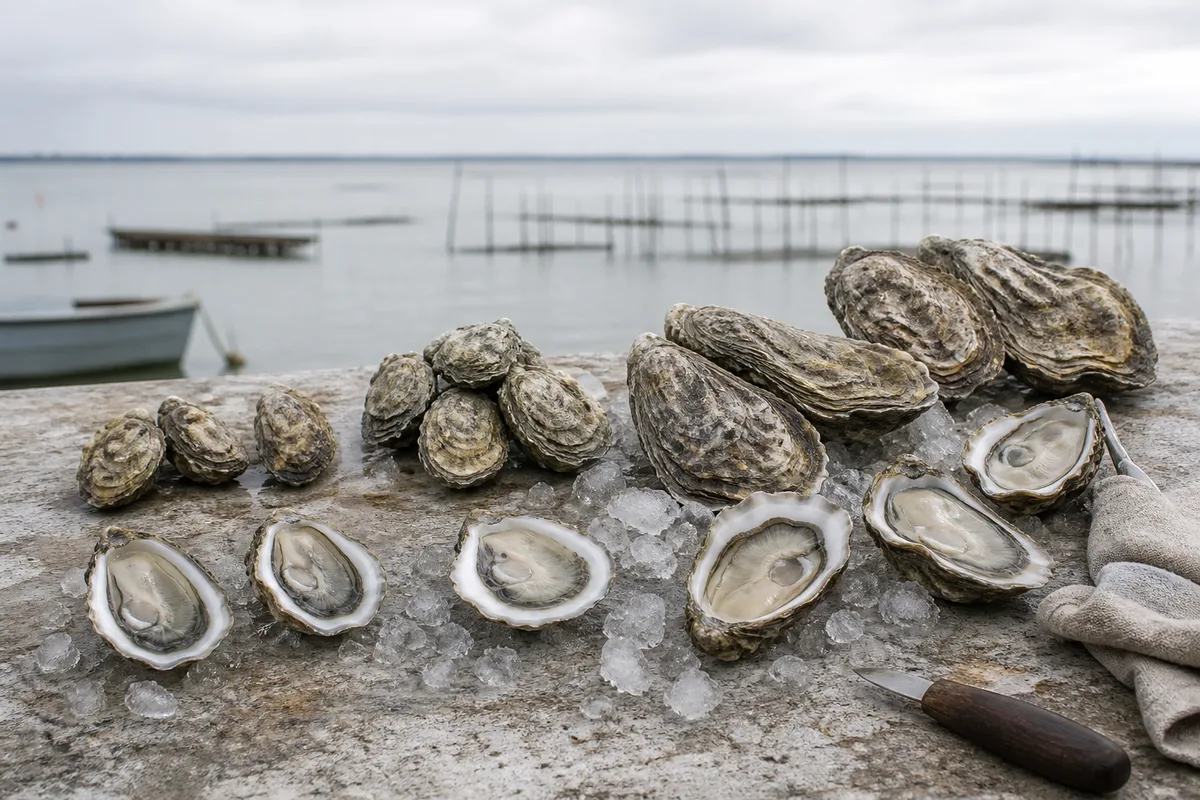 Huîtres du bassin d'Arcachon, comprendre les calibres et les crus